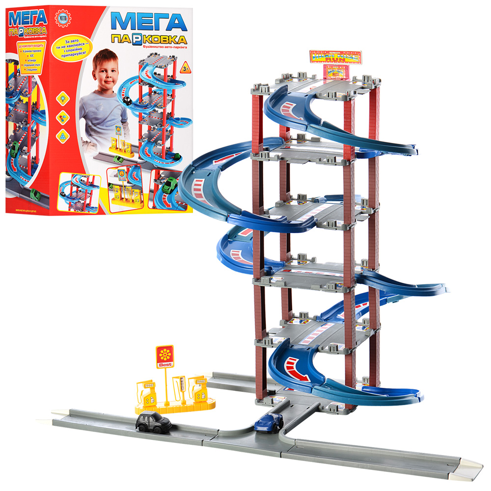 Гараж 922-4 (12шт) 6 поверхів, машинки 2 шт., кор., 29-38-16 см.		