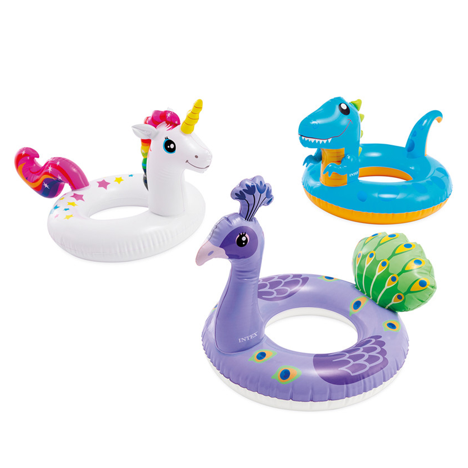 Коло надувне арт. 59221 (36шт) Звірятка, 3 види, 3-6 років, 106 см(КІ)