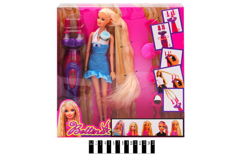 Лялька з набором для плетення косичок, в коробці 68804 р.30,5*6,8*32,6см.(Мас)	