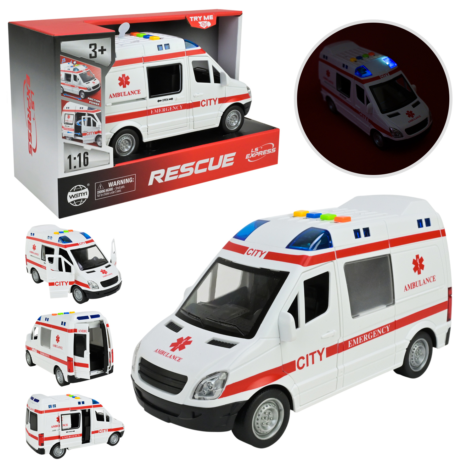 Машина батар. арт. WY590E (36шт)