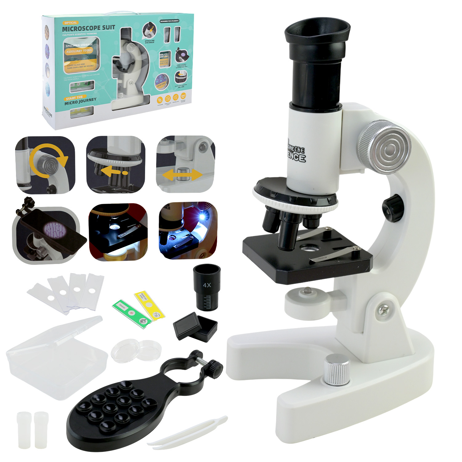 Мікроскоп арт. LZ8611 (18шт/2) світло короб. 28*10*42,5см(КІ)