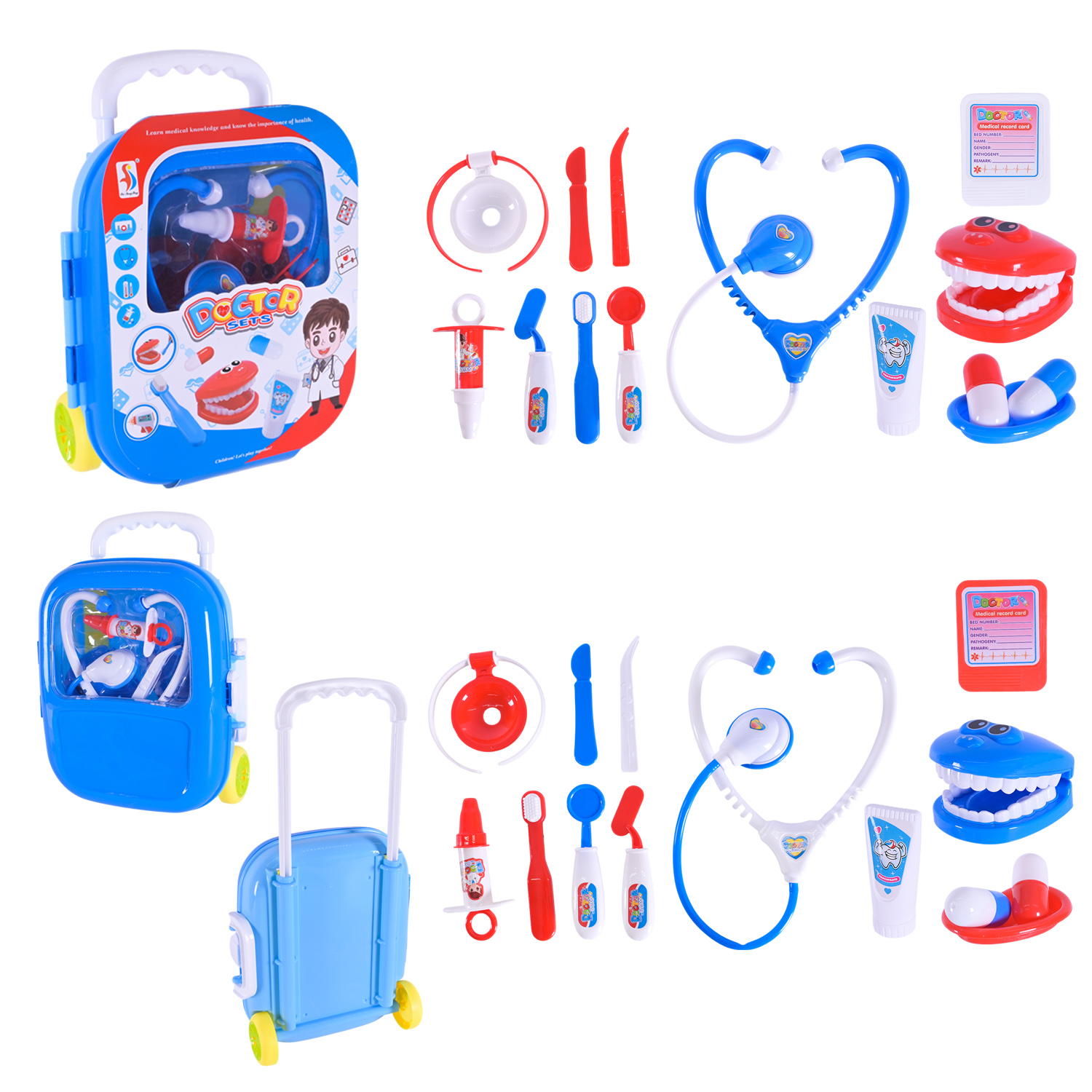 Лікар набір арт.SD169-265A/B (36шт/2) мікс 4 види.Стоматолог, аксес валіза 28*11*34см(КІ)