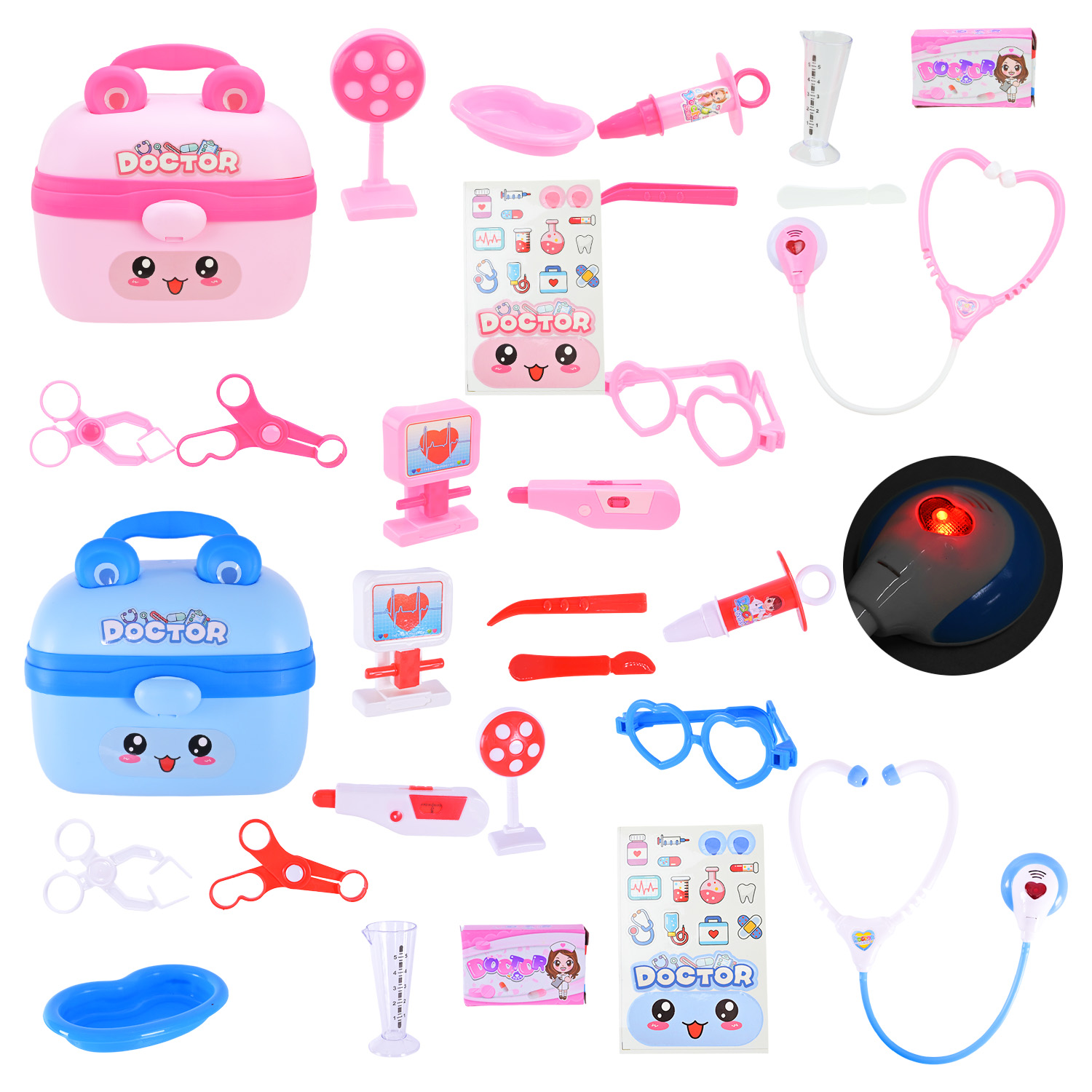 Лікар набір арт. SD169-246/SD169-296 (48шт/2)мікс.шприц,стетоскоп, аксес короб.17,5*17,5*15 см(КІ)