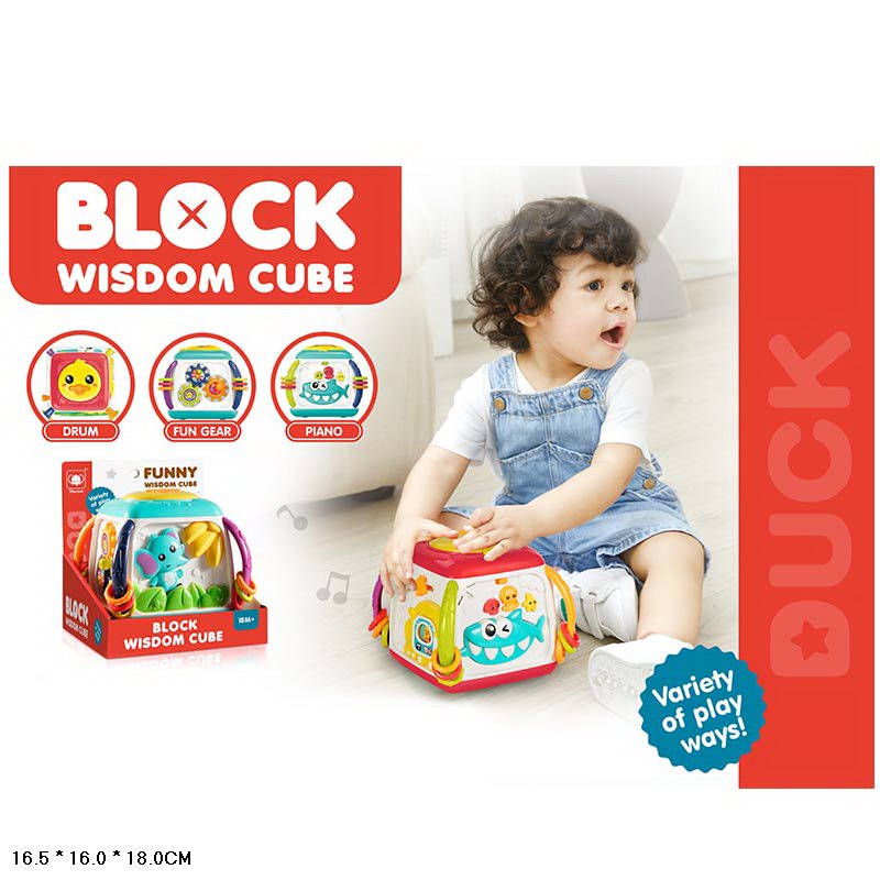 Бізікуб арт.3004A (48шт/2) батар, кожна панель активна, звук, музика, короб. 16,5*16*18см(КІ)