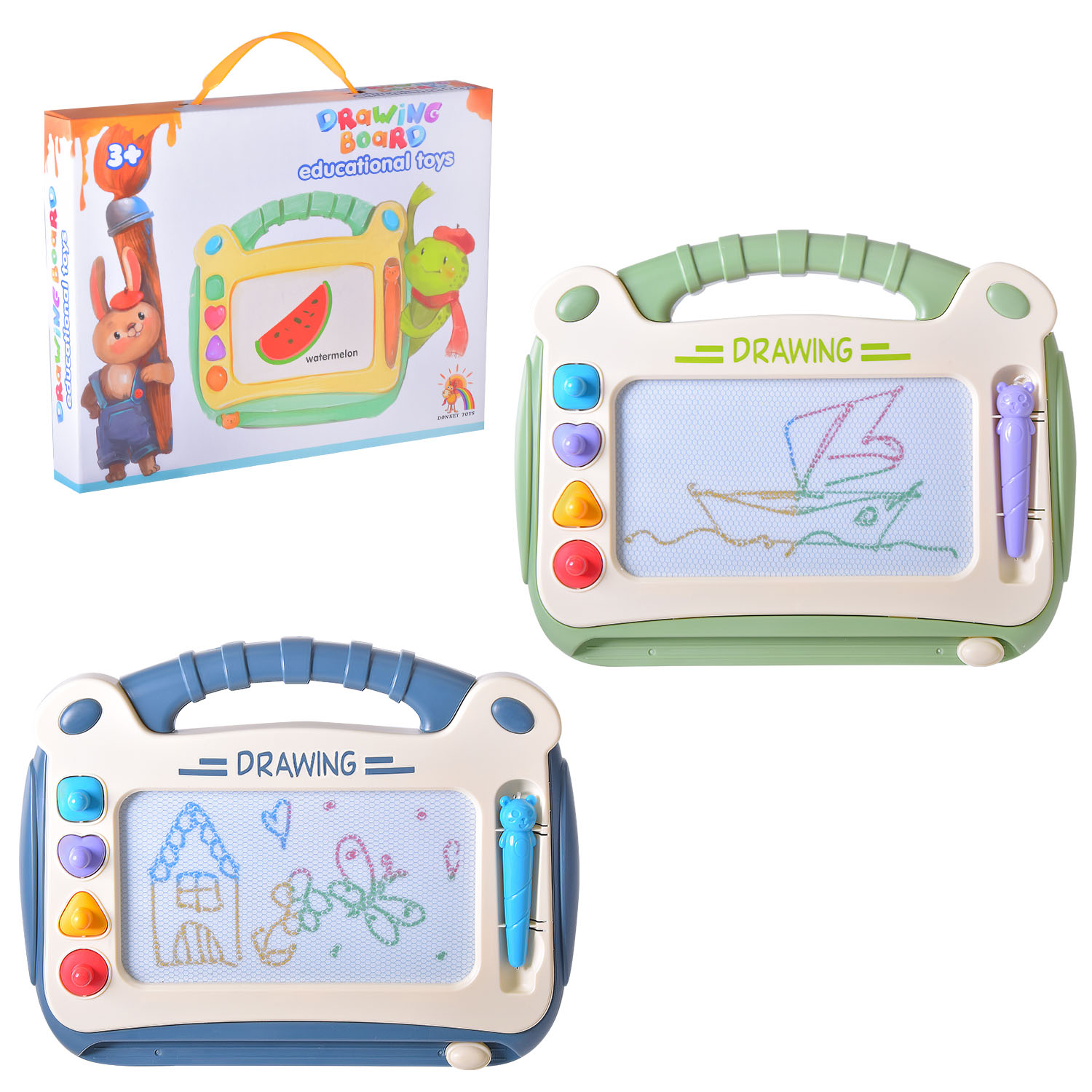 Дошка для малювання арт. KD004 (60шт/3), 2 кольори, короб. 30,5*23,8*5 см(КІ)