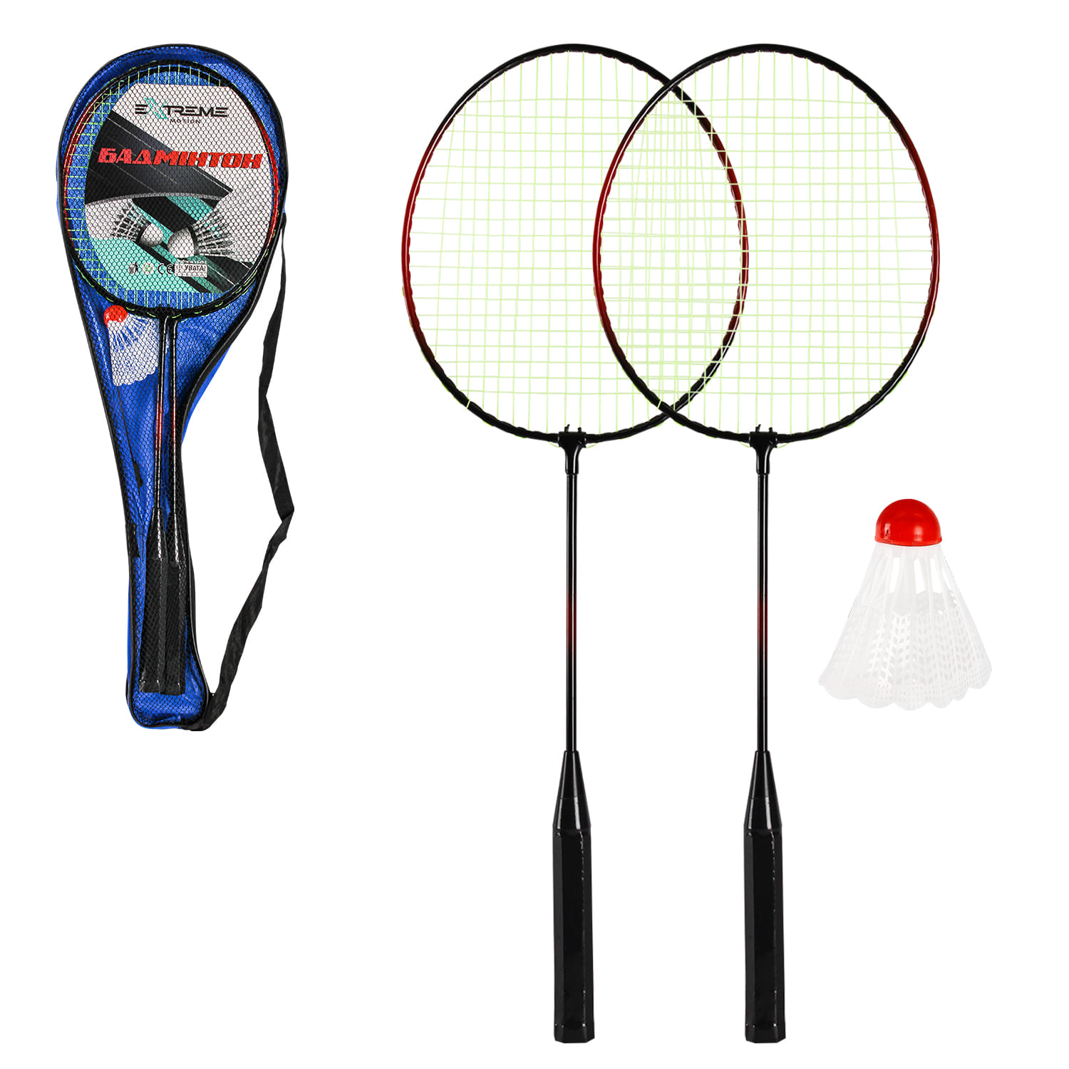 Бадмінтон арт. BD24193 (50шт) 2 ракетки, воланчик, в сумці 65 см(КІ)