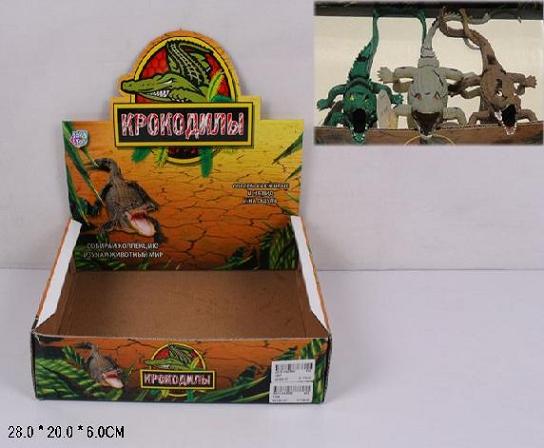 Животные резиновые 7206 (432шт/2)Крокодилы,3 вида,в кор. 28*20*6см(КИ)