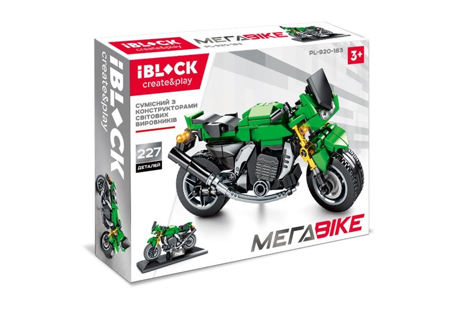 Конструктор IBLOCK арт. PL-920-183 (36шт/2) 227дет., МЕГАBIKE, 28*21*5,5см(КІ)