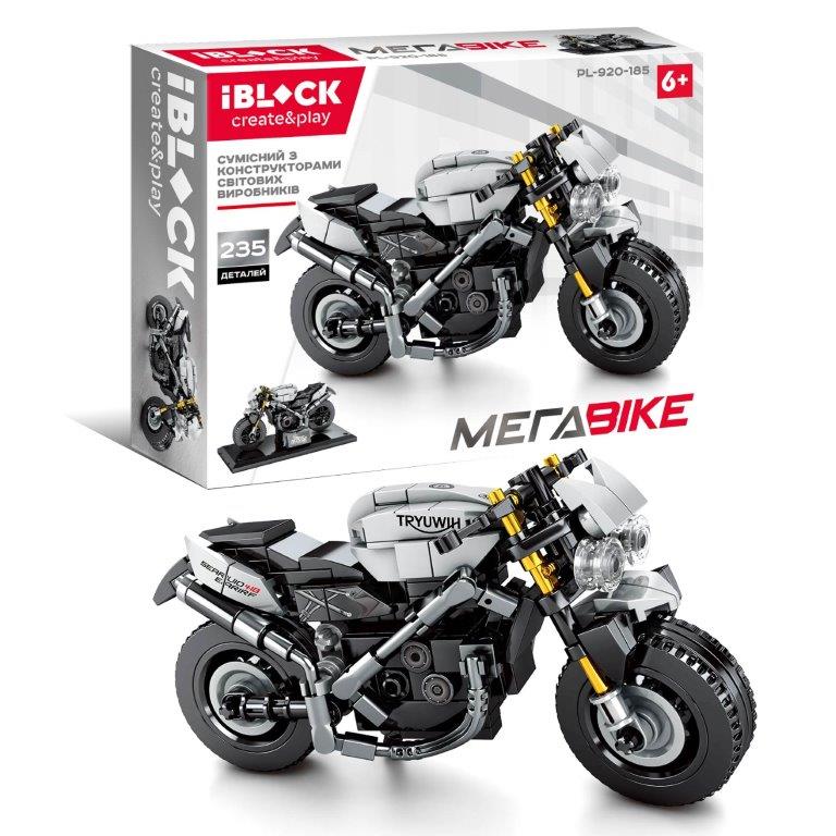 Конструктор IBLOCK арт. PL-920-185 (36шт/2) 235дет., МЕГАBIKE, 28*21*5,5см(КІ)