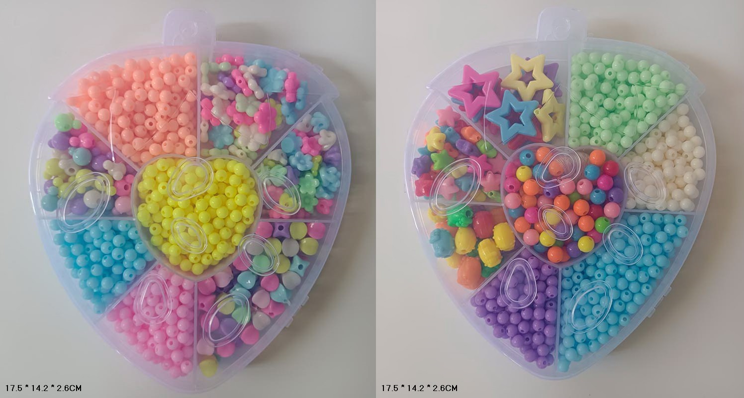 Бісер арт. D5883-8A/8B (144шт/2) 2 вида микс,намистини нестандартні форми, короб 17,5*14,2*2,6см(КІ)