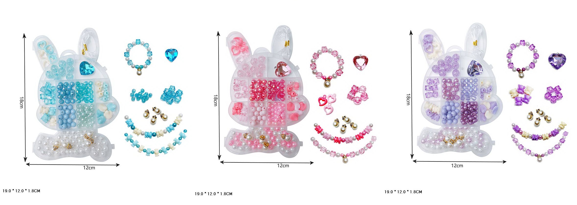 Бісер арт.N097-2/3/4(168шт/2)3 вида,набір для виготовлення креативних аксесуарів,короб.19*12*1,8(КІ)
