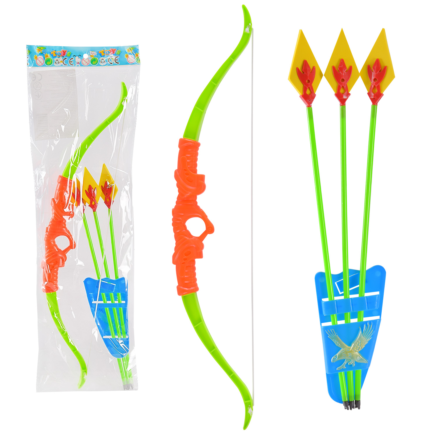 Лук та стріли арт. 1692-36 (480шт/2) 3стріли, пакет 48*15см(КІ)