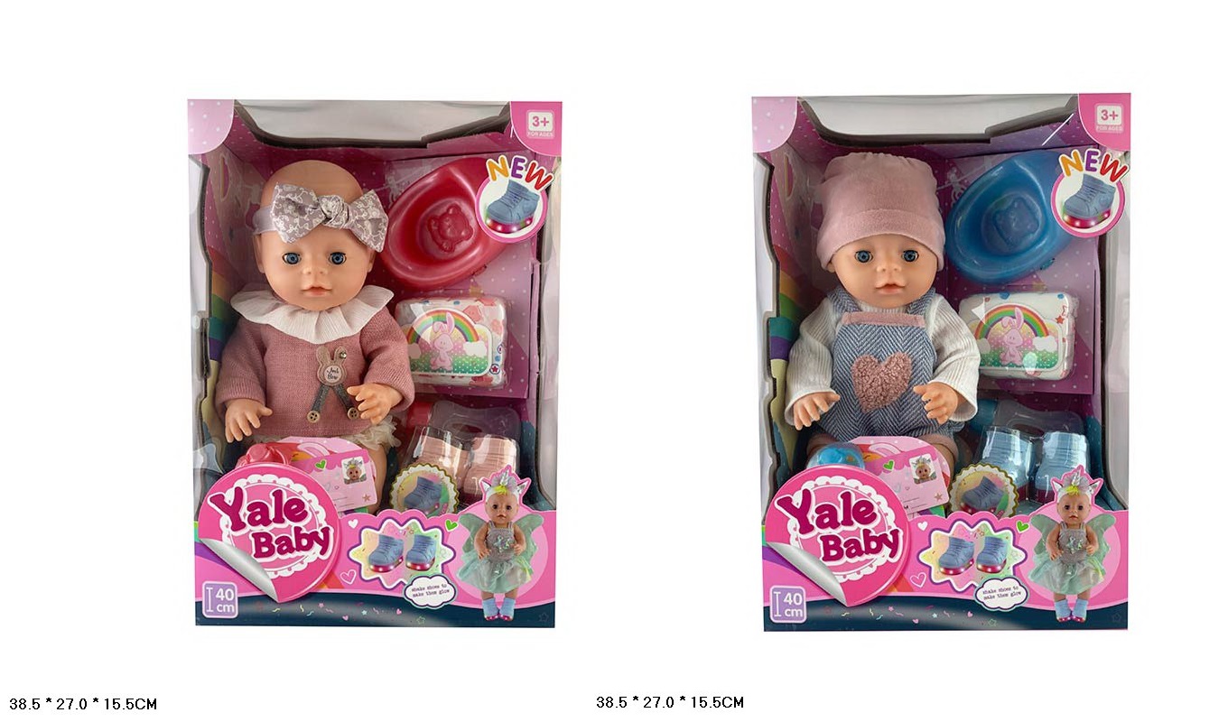 Пупс функц.арт.YL1875E/N (24шт/2)2 види,світло,черевички, п'є-пис, муз горщик, пляшечка, підгуз(КІ)