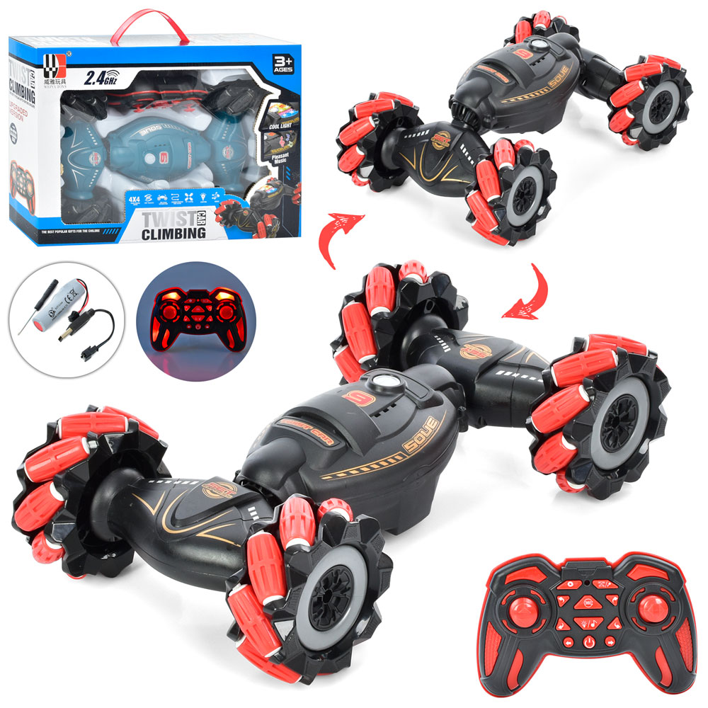 Машинка FD186A (6шт) 30см, р/в, 2,4G, акум, USB зарядка, ролик.колеса, змінюють форму, світло, в кір