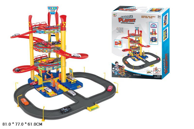 Паркинг P8488A-2 (6шт) машинки, в кор.81*77*61см(КИ)