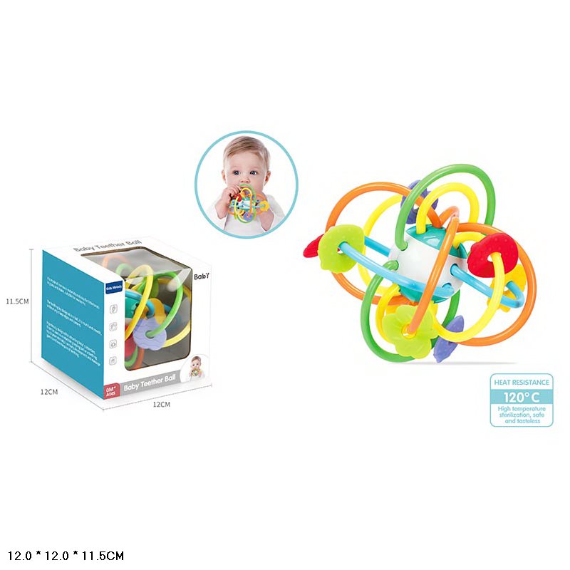 Брязкальце-прорізувач арт. 9901C(96шт) м'які силіконові частини, короб. 12*12*11,5см(КІ)