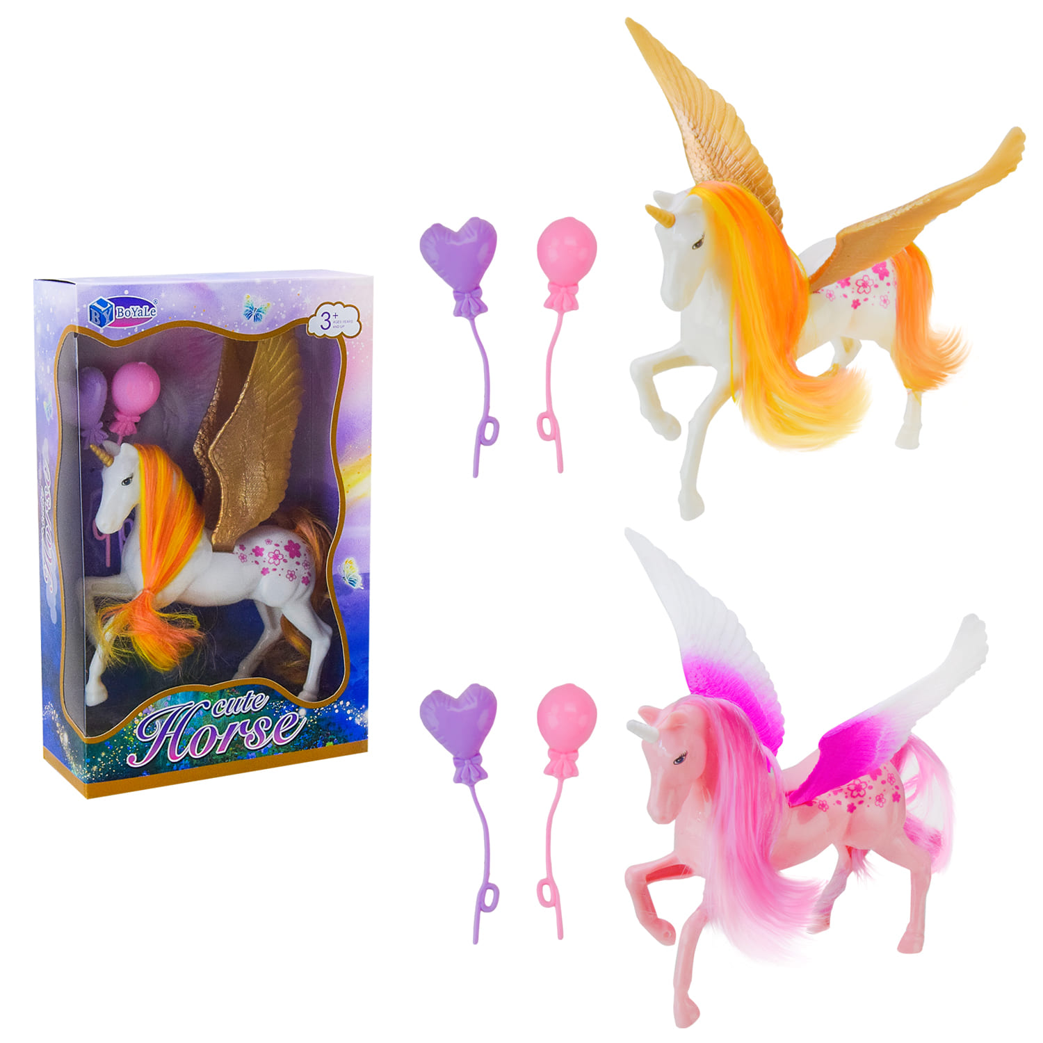 Єдиноріг арт. BYL33043-2 (96шт/2)  мікс 2 кольори,  короб. 23*15*6см(КІ)