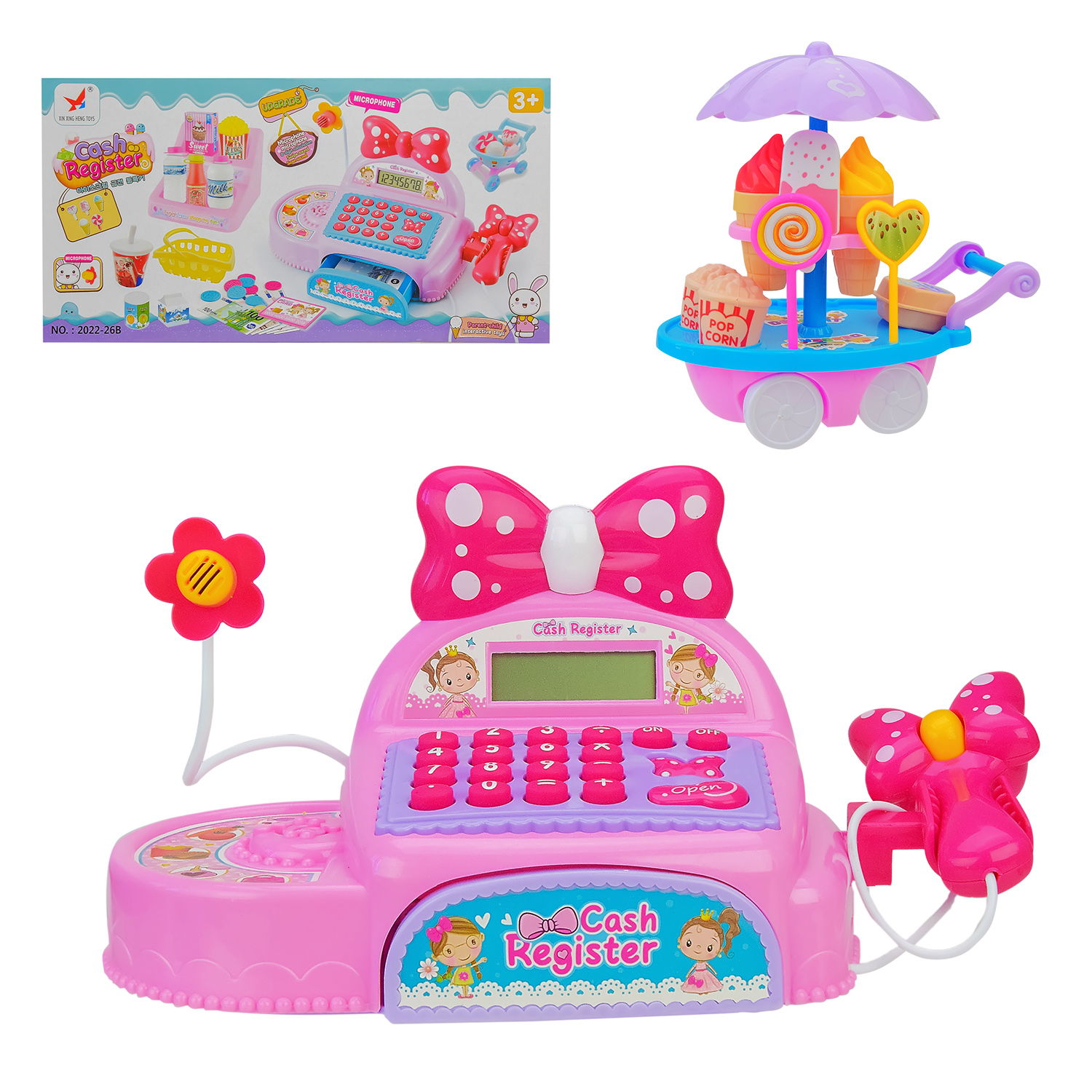 Касовий апарат арт. YM2022-26A (24шт/2)  з аксес, короб. 15*29*18 см(КІ)