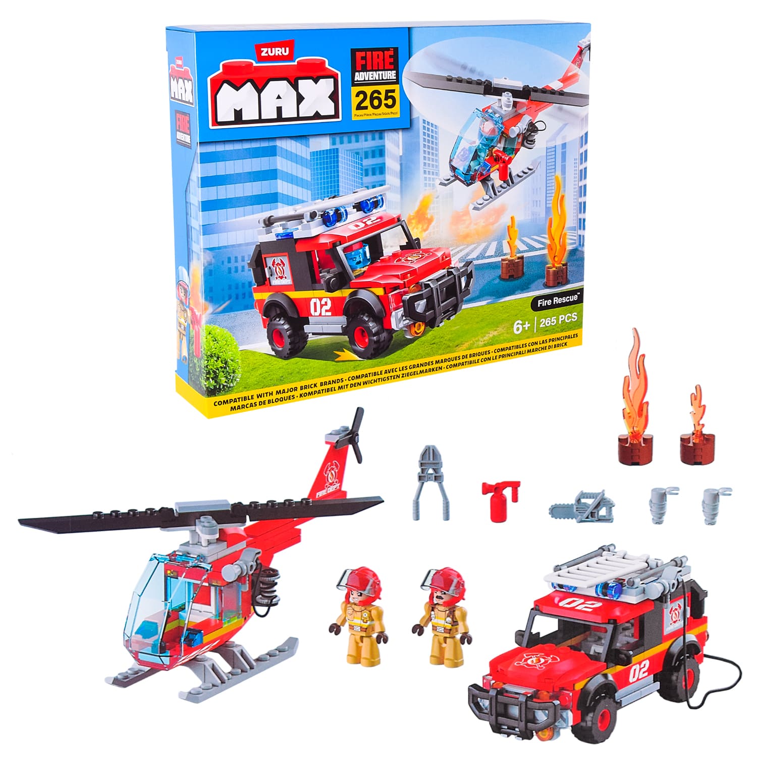 Конструктор Zuru MAX CITY Пожежники арт. 83166 (12шт) 265 дет., короб.(КІ)