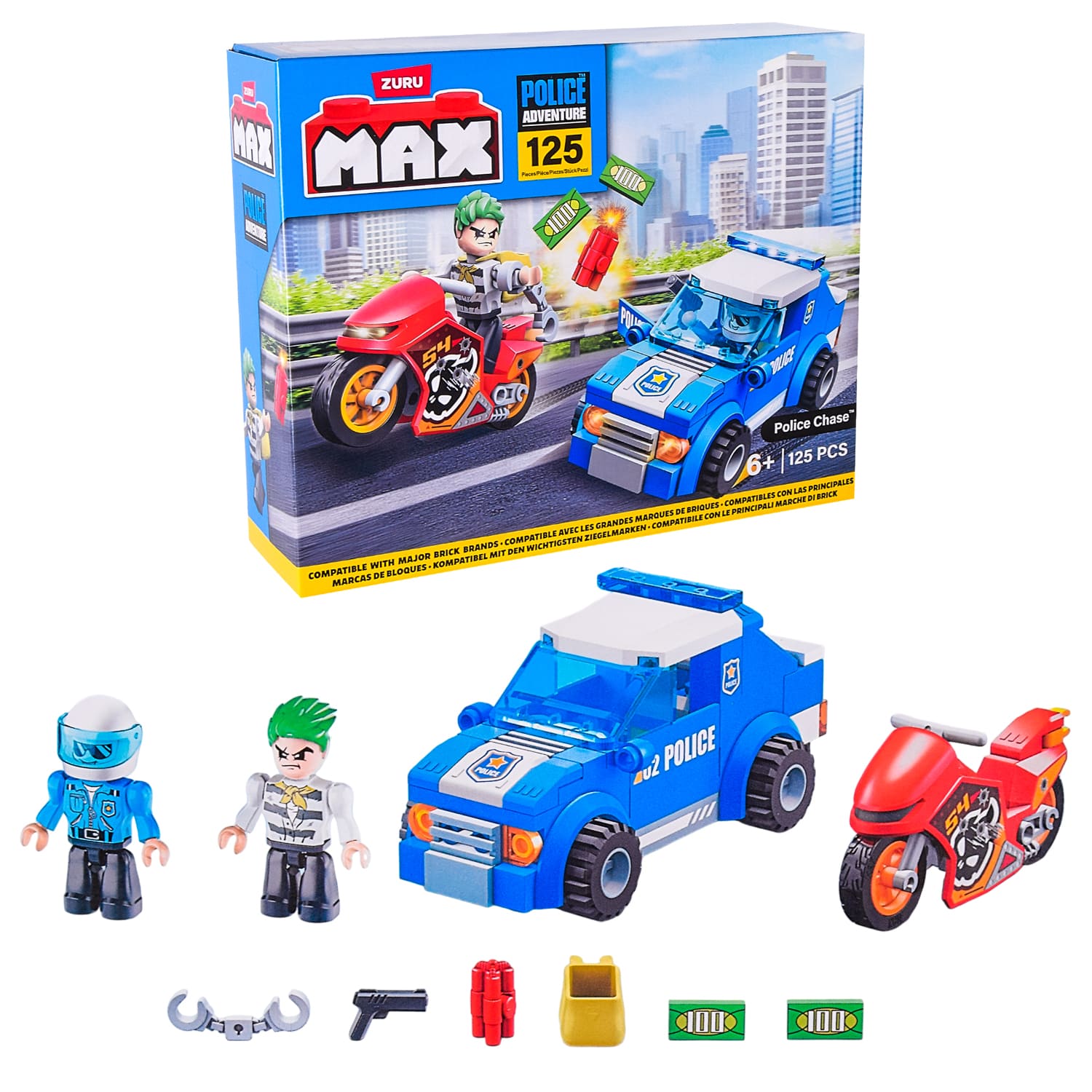 Конструктор Zuru MAX CITY Поліція арт. 83164 (24шт) 125 дет., короб.6*20*17см(КІ)