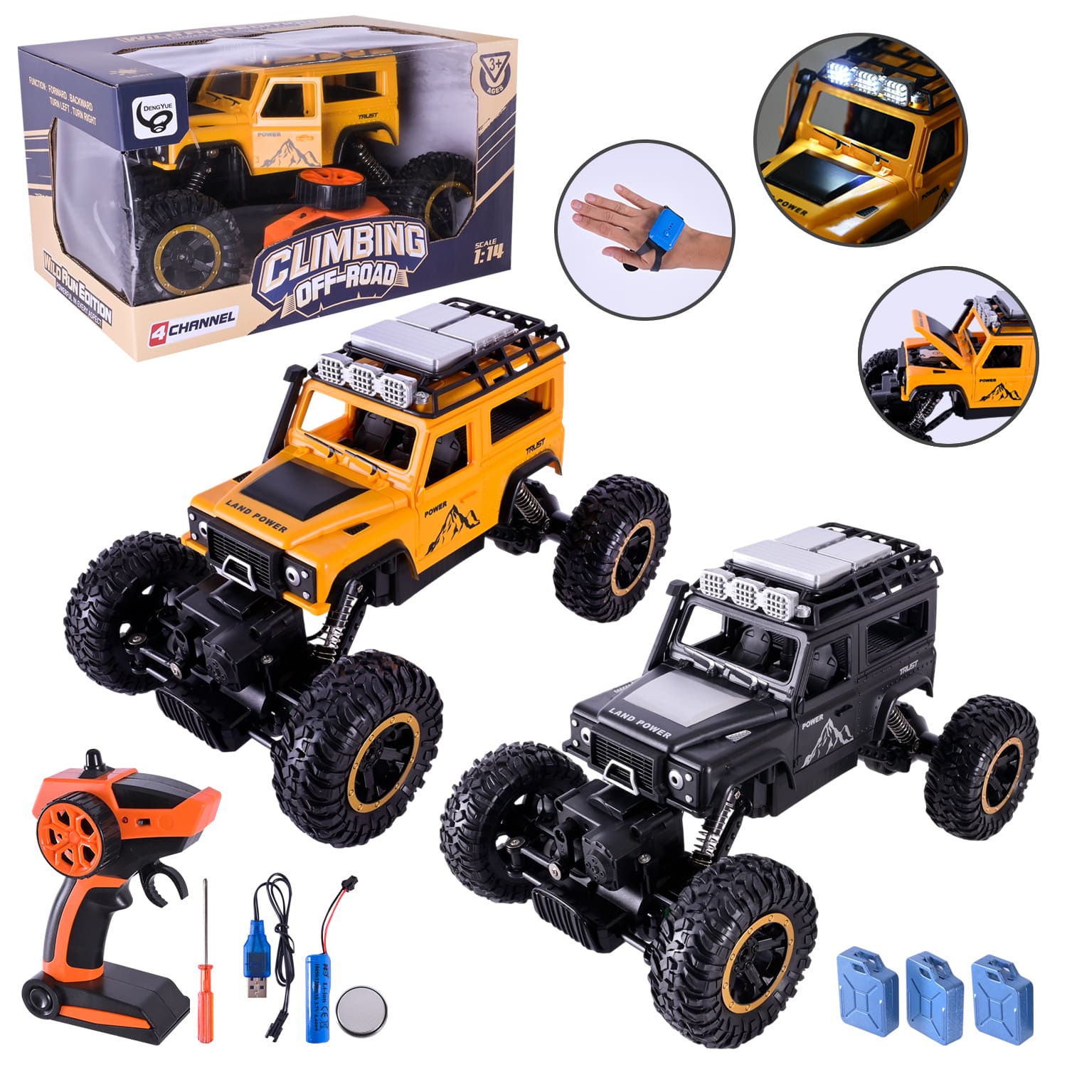 Машина р/к арт.DY-564S (36шт/2) акум.2кольора, управління рукою+пульт, короб. 28*18*16см(КІ)