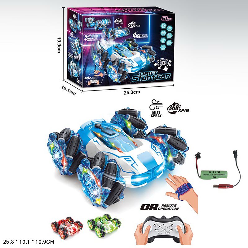 Машина р/к арт.HG4-37(36шт/2)акум. 3кольори, світ. управління рукою +пульт, короб. 25,3*10,1*19,(КІ)