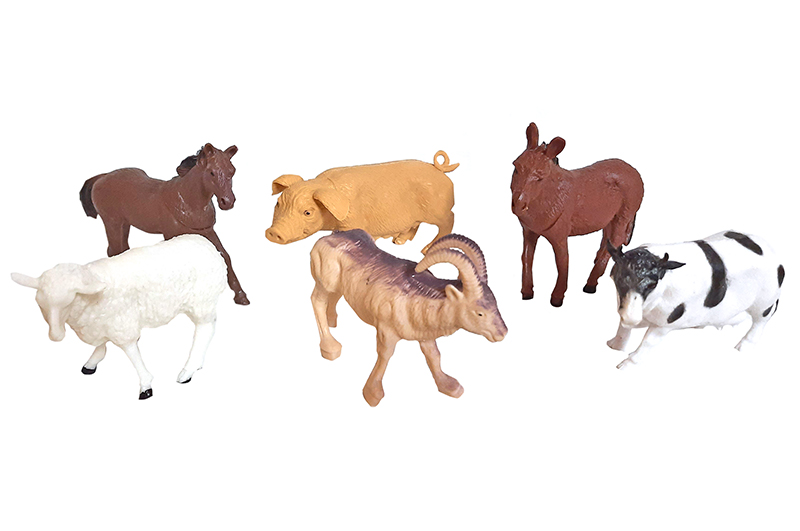 Набір свійських тварин в кульку 6шт 303-68 р.36*18*6см	(Мас)