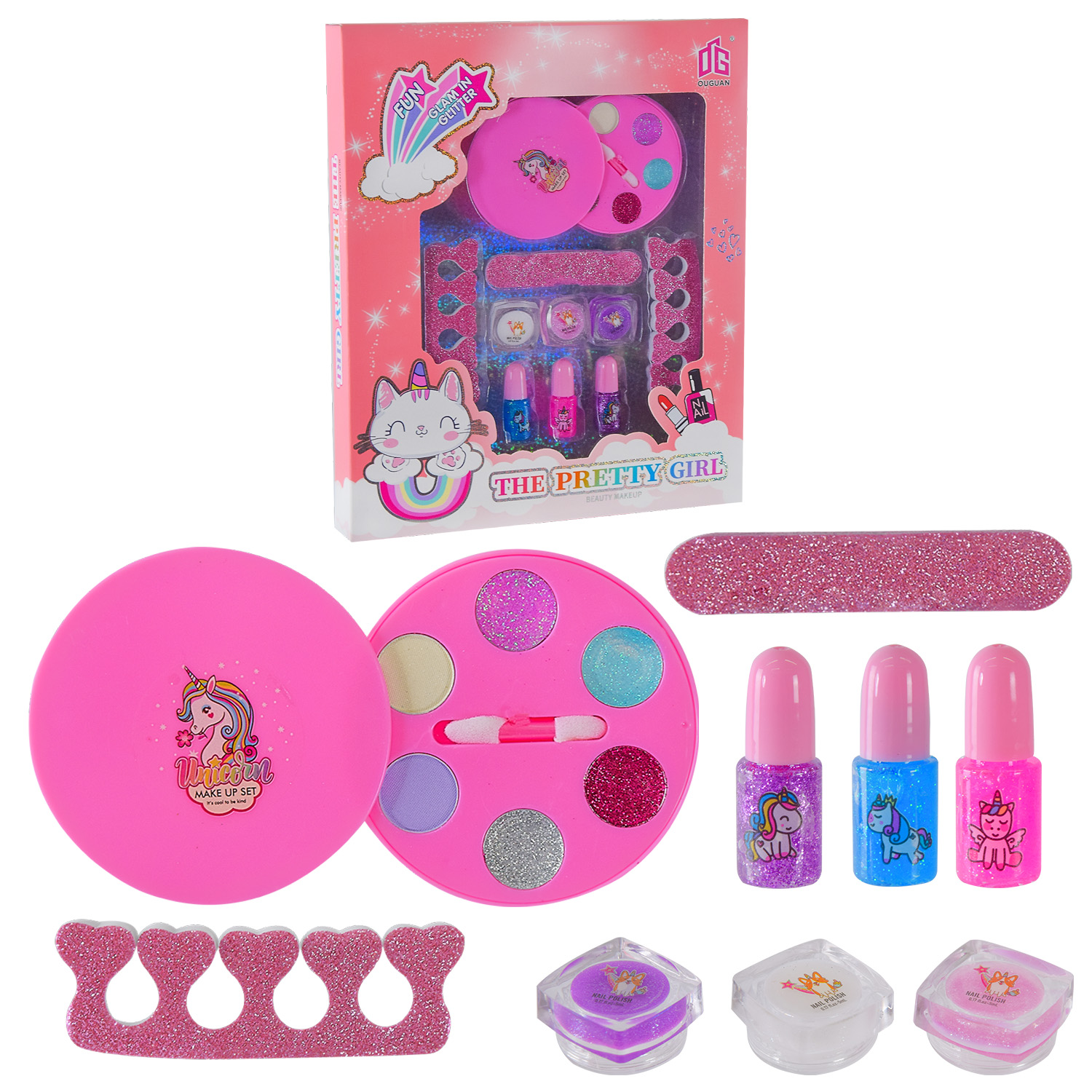 Косметика арт. 2003N/S (48шт/2) мікс 2 вида, тіні для повік, лак, блиск для губ,(КІ)