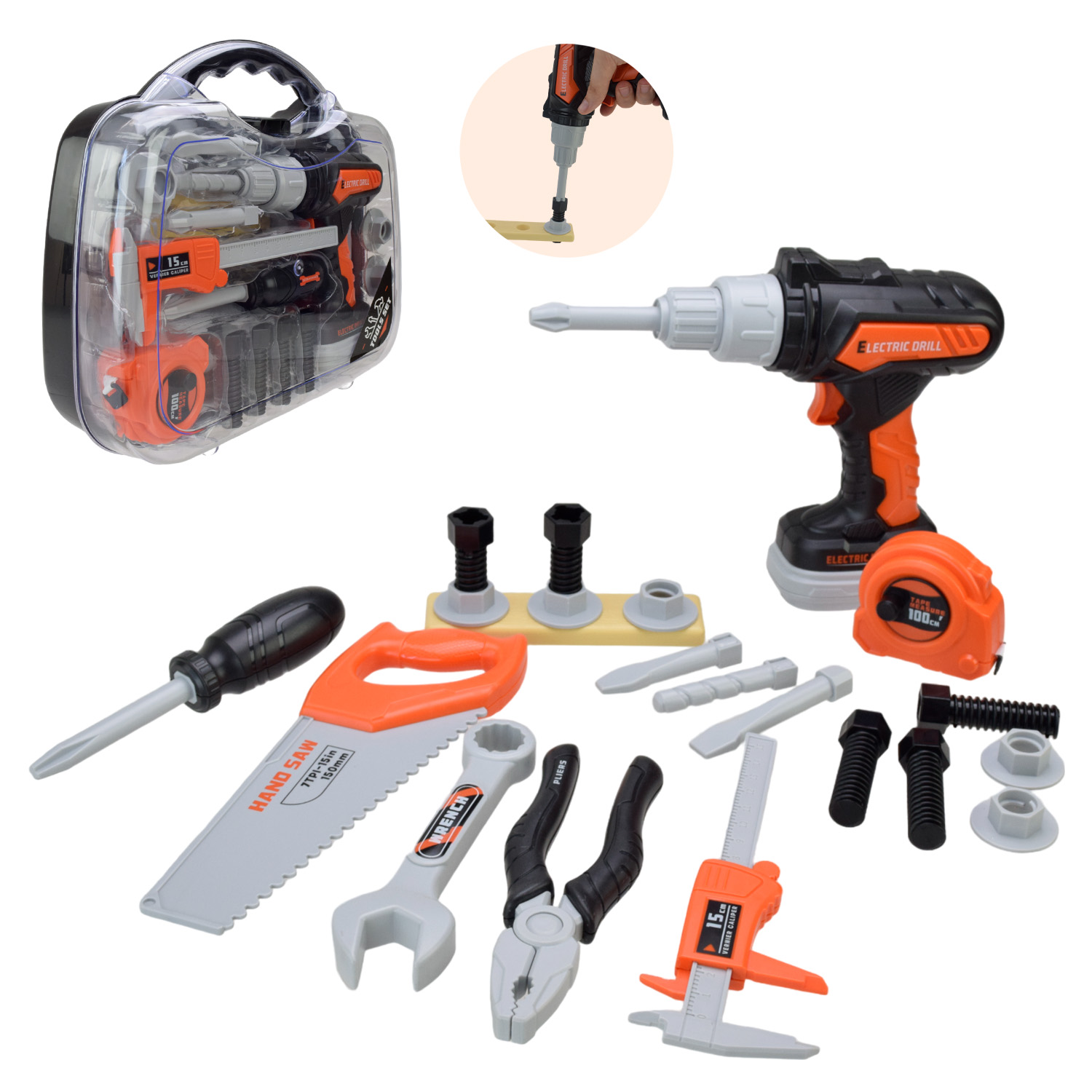 Інстртументи арт. 778-7 (36шт/2) батар.,світ.,звук,в чемодане 27,5*23,5*8,5см(КІ)