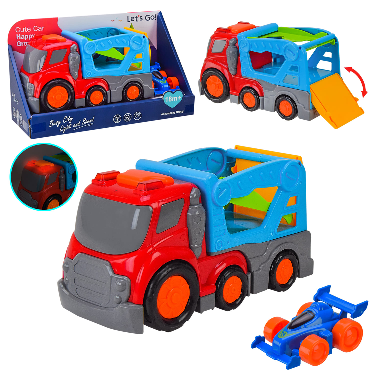 Машина арт. 7201 (36шт) батар.,світ.,звук,короб 30,5*18*12,5см(КІ)