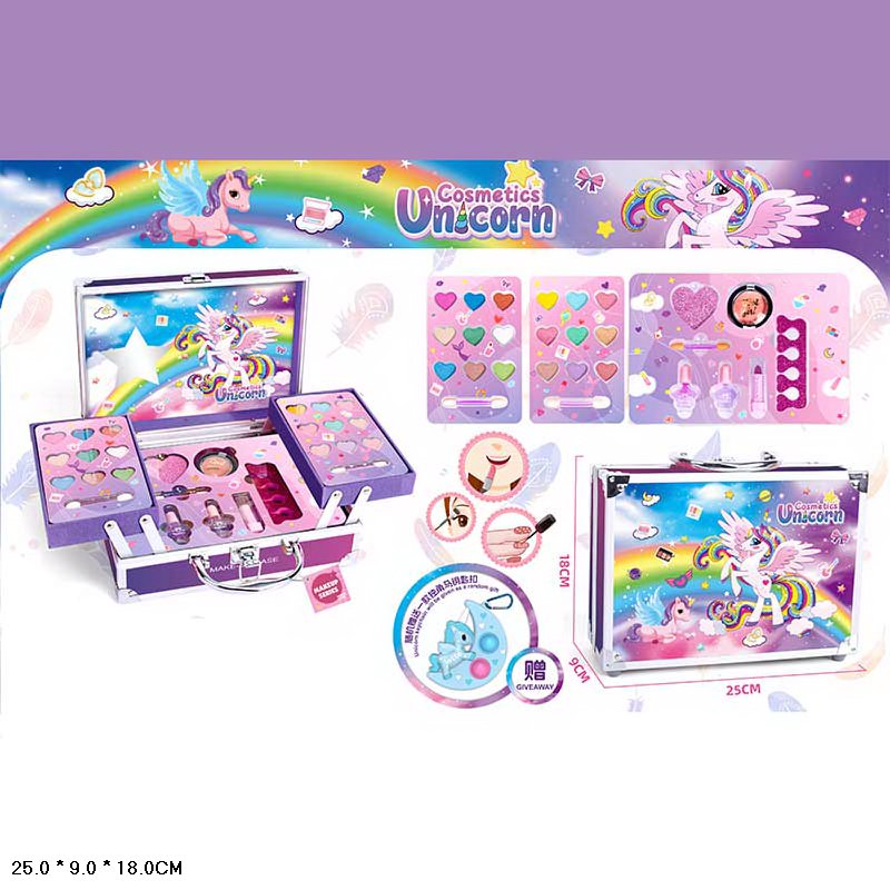 Набір дитячої косметики  арт.XF-1813E(30шт/3) тіні, помада, лак для нігтів на водній основі,(КІ)