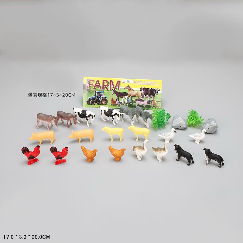 Тварини арт. 794 (216шт/2) свійськи, 20 шт. пакет 17*3*20см(КІ)