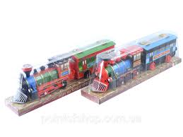Поезд инер. 836 (96шт/2) с вагоном, 2 вида, в кор. 40,5*8*11,5см(КИ)