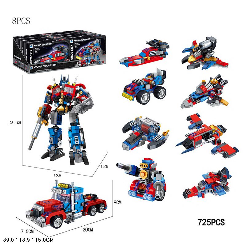 Конструктор арт. BB304 (192шт)725 дет8 видiв у дисплеї 39*18,9*15см(КІ)