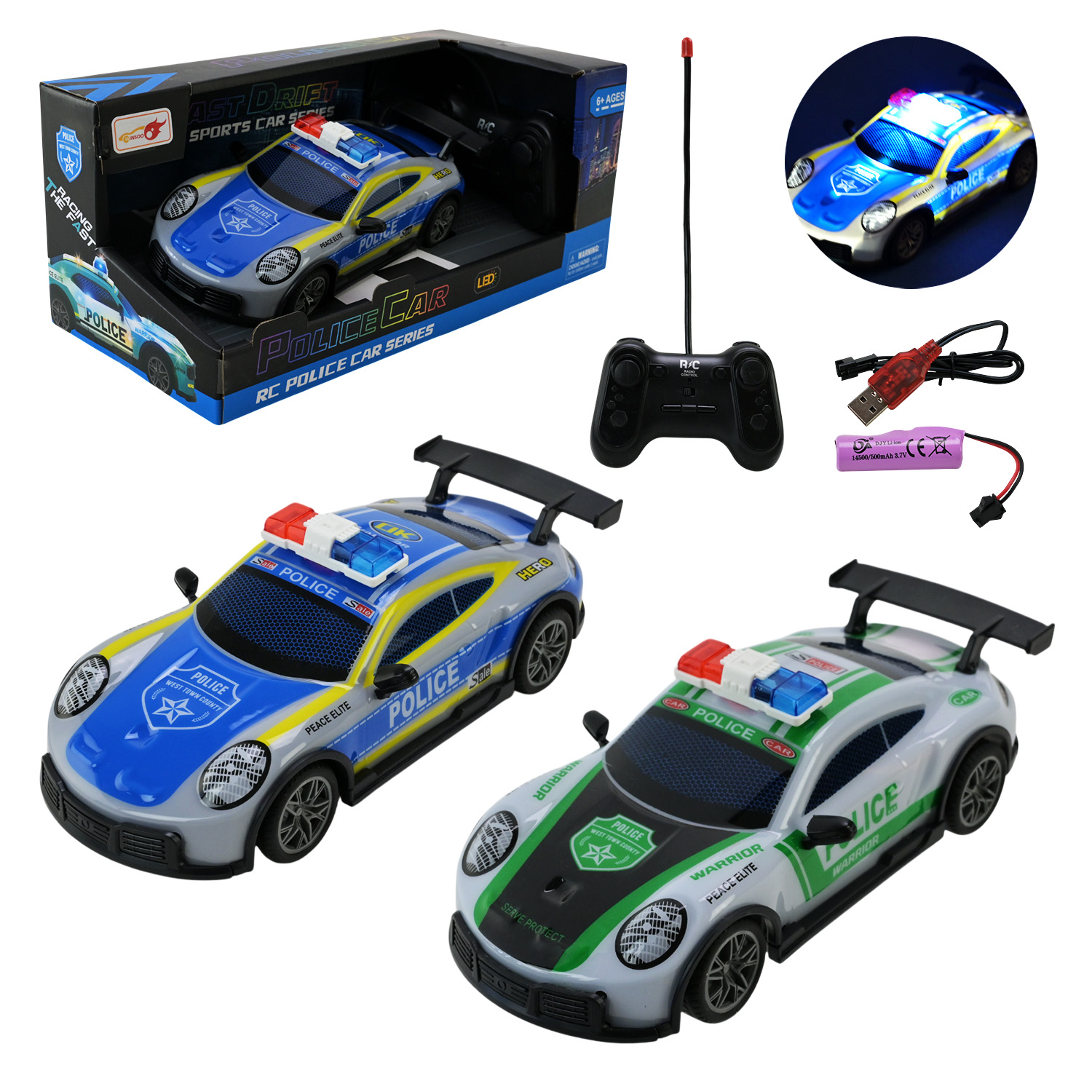 Машина р/к арт.  998-5A (60шт/2) акум 2кольора,світло,звук, короб. 26*13,5*12см(КІ)