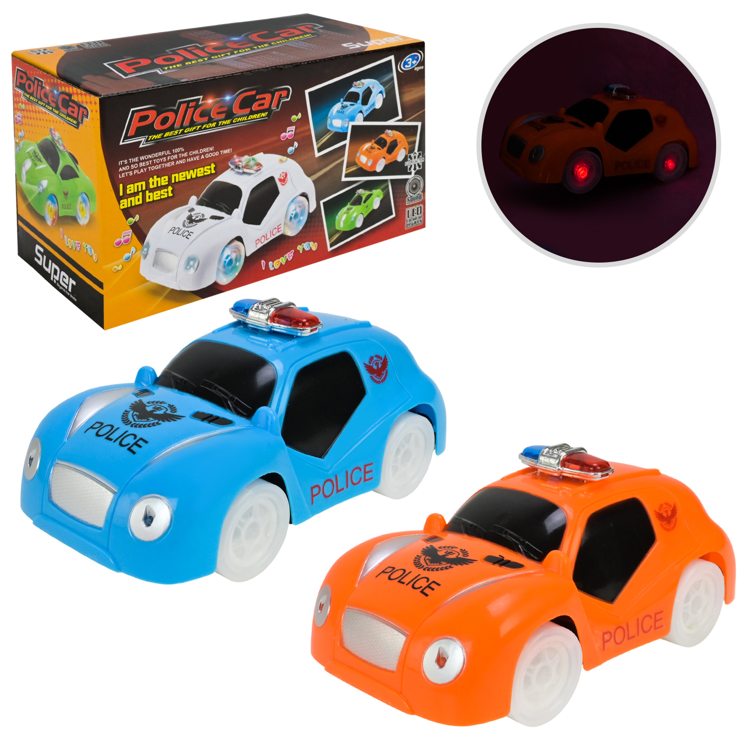 Машинка муз. арт. 8813-66 (252шт/2) 2 кольори мікс, звук, світло,рух, короб. 17*8*9,5см(КІ)