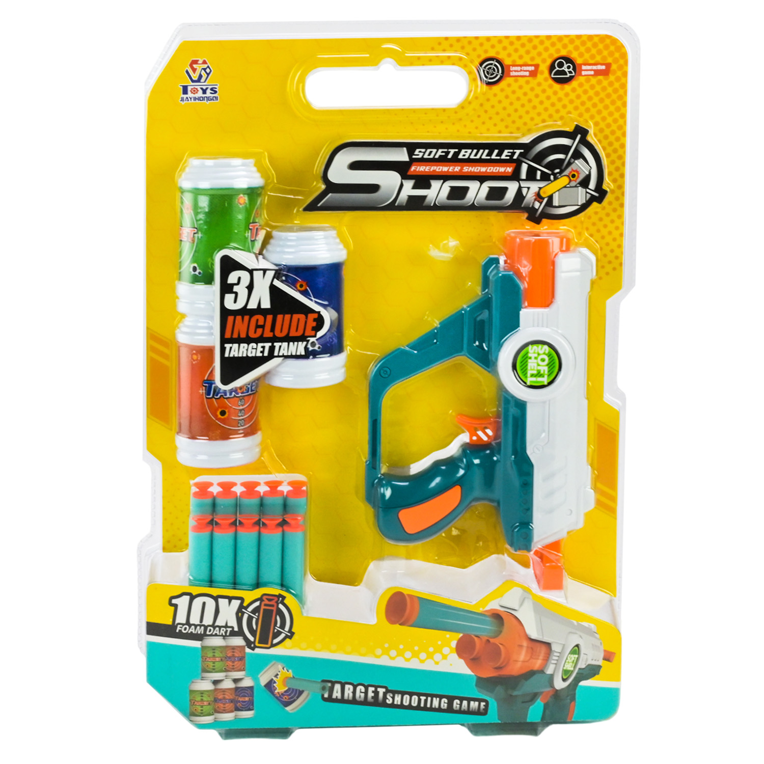 Іграшкова зброя арт 648-93 (48шт/2) мішені, пулі у комплекті, планшет 29*39*5,5см(КІ)