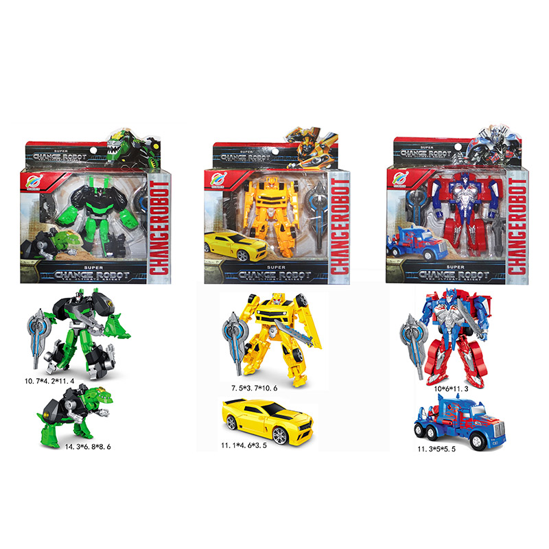 Трансформеры 39-2 (120шт/2) 3 вида, р-р машинки 14*8,6*7 см, р-р робота 10*11,3*6 см, в кор. 18*5.2*