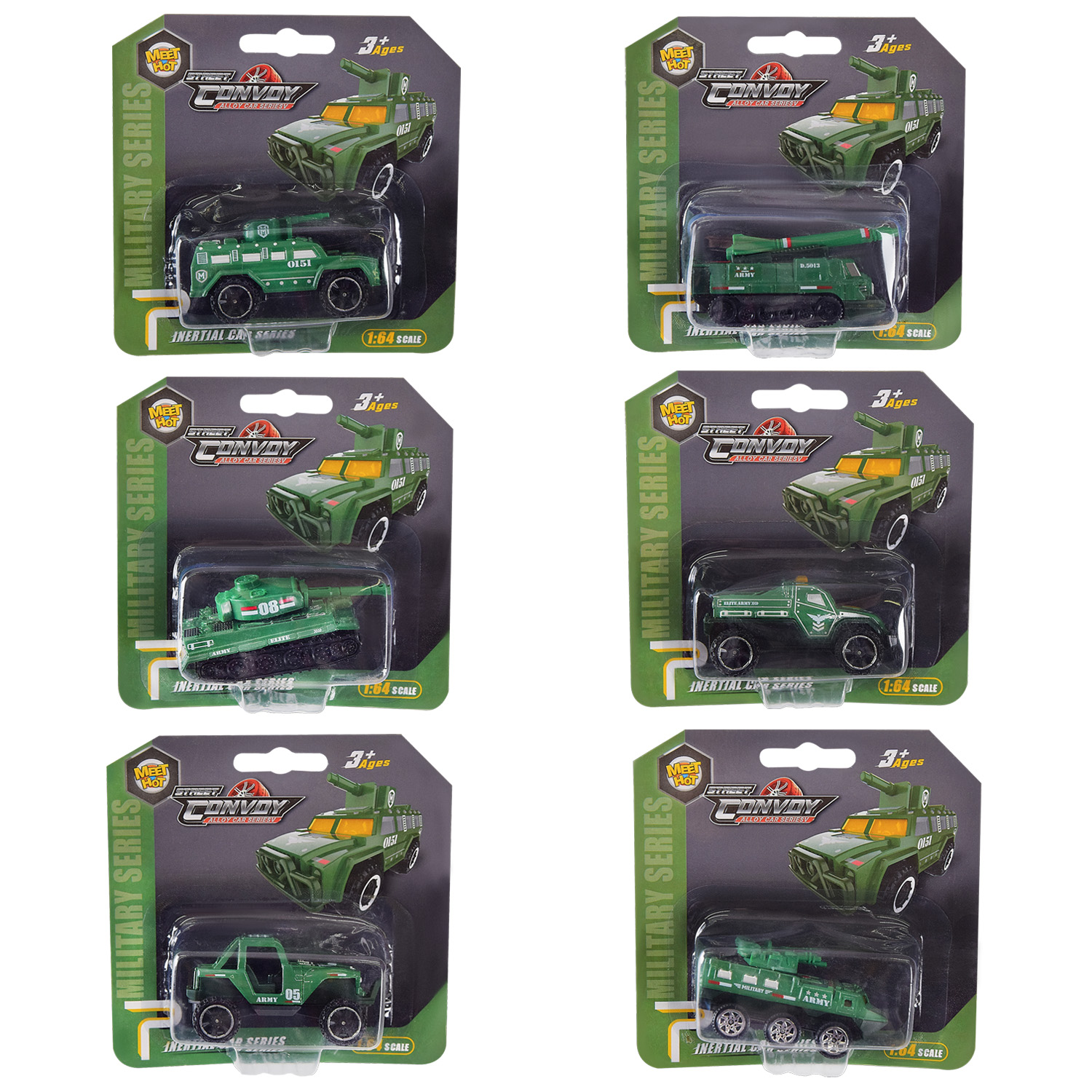 Військова техніка мет. арт. MH-243 (480шт/2) 6видів, планшет. 11,5*4*11,4см(КІ)