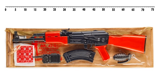 Іграшка автомат 251 (18шт) під пістони, в комплекті:9 пістонів на 8 пострілів, рація, граната,(КІ)