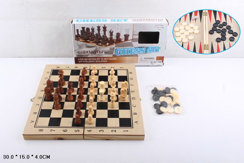 Шахи арт. YT29A (24шт) нарди, короб. 30*15*4см(КІ)