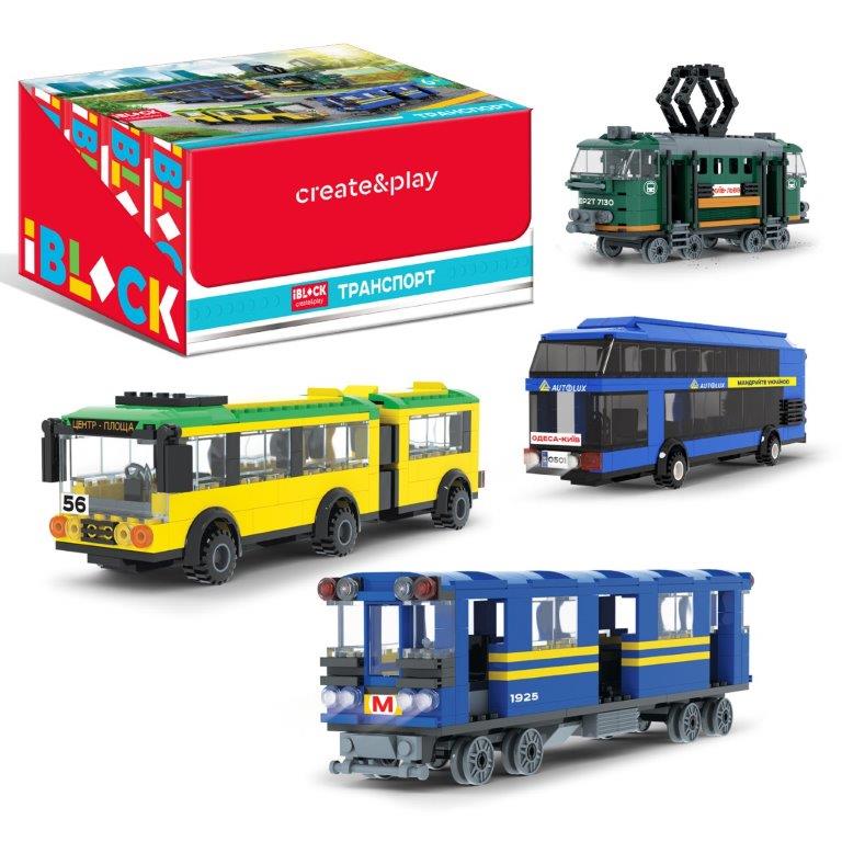 Конструктор арт.  PL-921-439  IBLOCK ТРАНСПОРТ,  216-267дет,(КІ)