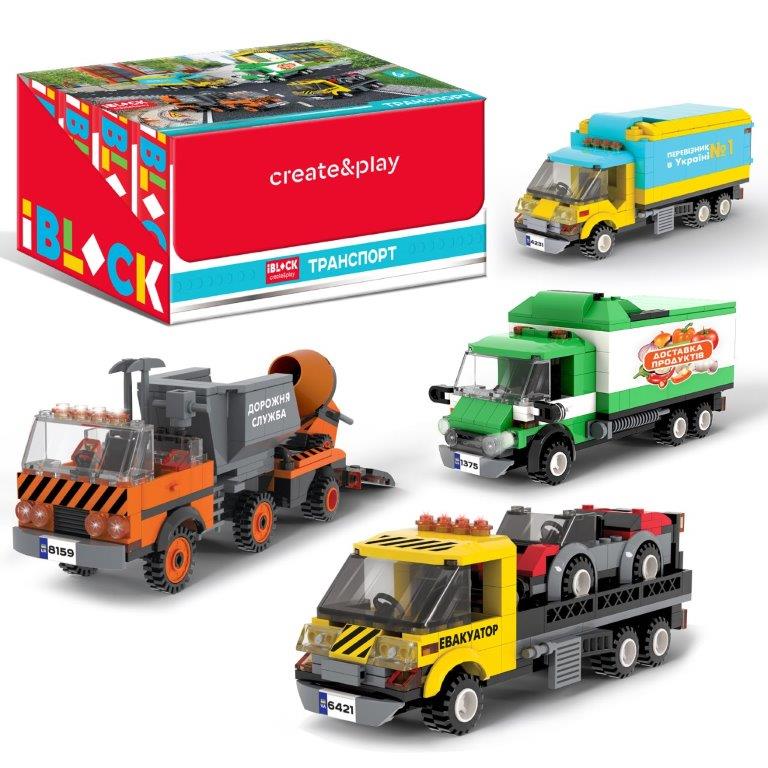 Конструктор PL-921-440 IBLOCK ТРАНСПОРТ, 215-227дет,(КІ)