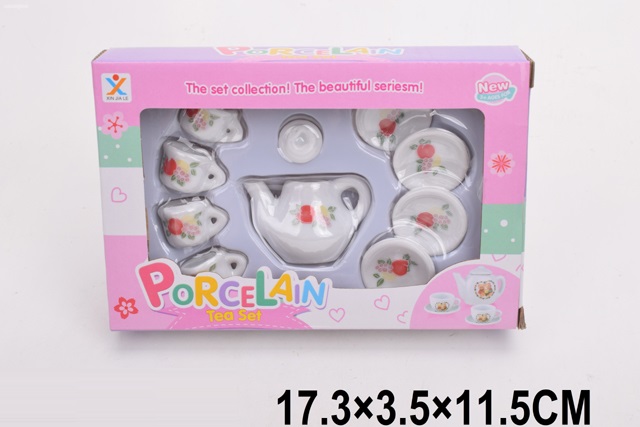 Посуда фарфор 808-D4 (120шт/2) чайник,чашечки,блюдца,в кор.17,3*11,5*3,5 см(КИ)