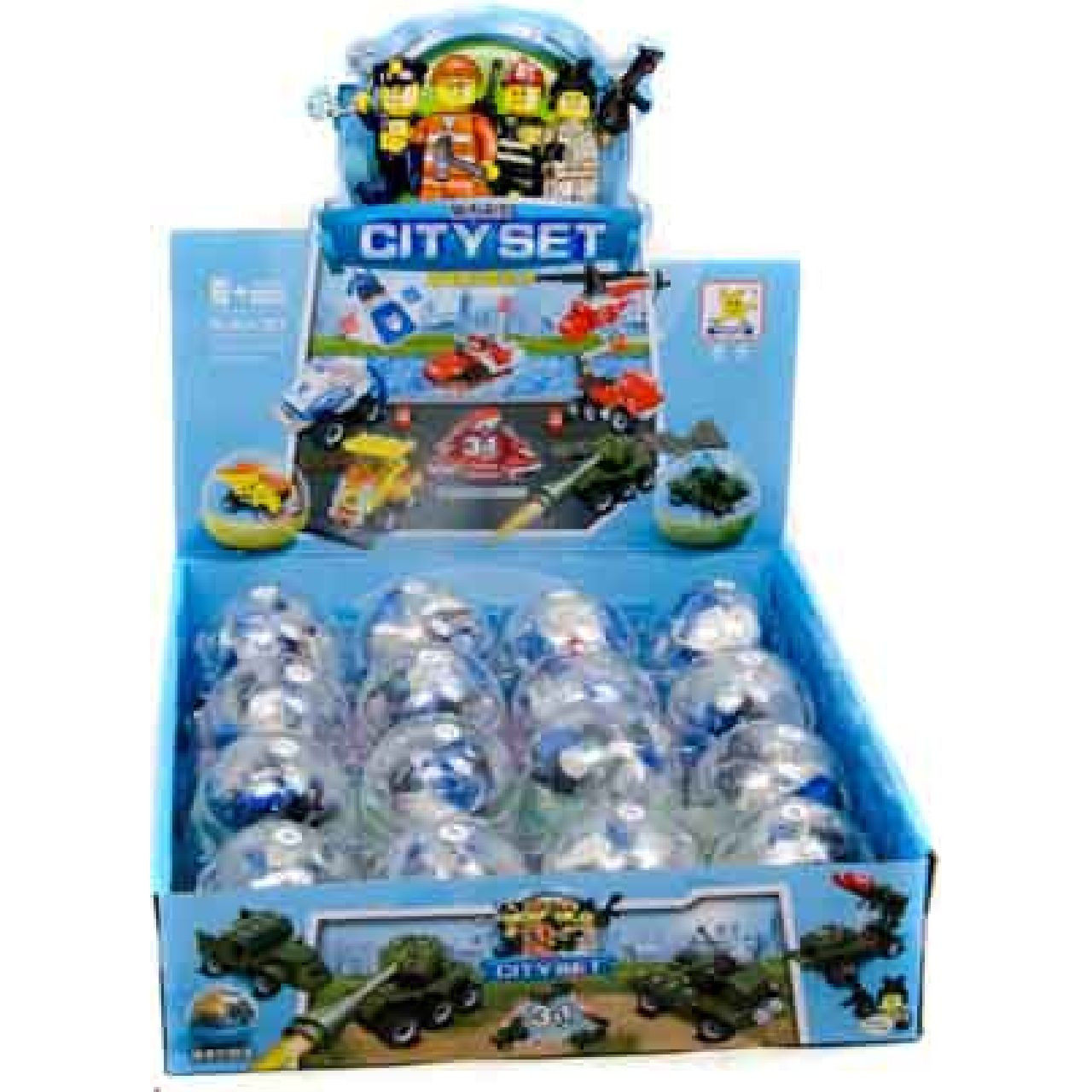 Конструктор SM600A ПОШТтр-т в кульці, 4вида, 16шт.в діспл.боксі 27,5 * 27,4 * 29,6см (КІ)