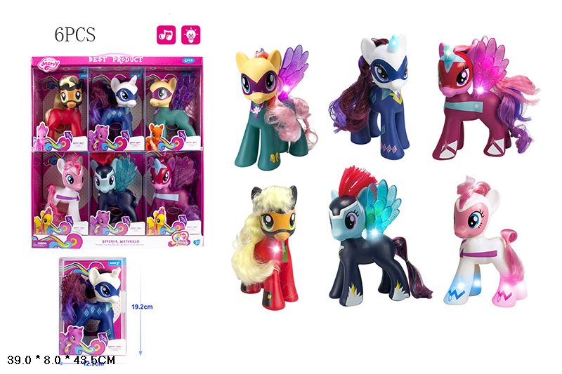 Пони 88246 (8шт)ПОШТ 6 видов,свет-звук, в дисплей-боксе 43,5*39*8 см(КИ)