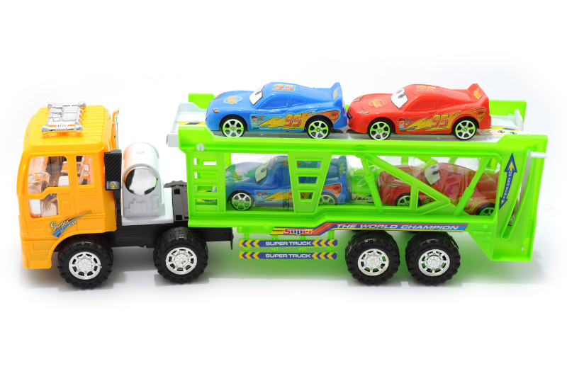 Автовоз інерційний з 4 машинками, в ковпаку RJ6601 р.45,7*12,2*17см.(Мас)	