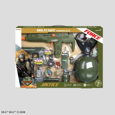 Військовий набір арт. 34320 (12шт)  батар. зброя+асесуари, короб. 59*40*12(КІ)