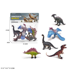 Тварини арт. KL-210 (144шт/2)динозаври,  по 5 шт пакет. 21,5*21*4см(КІ)