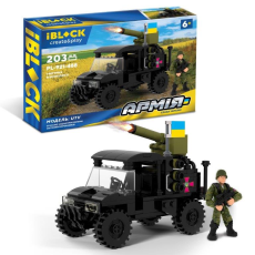 Конструктор IBLOCK арт. PL-921-488 (12шт) Армія, UTV, 203дет., 1 фиг у  короб. 37,5*6*25*5см (КІ)